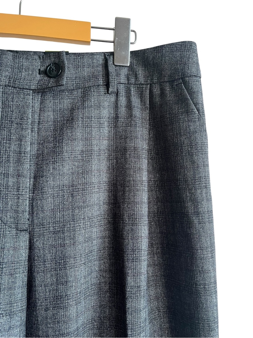 Reitmans Wide Leg Trouser Pants 16 Petite Grey Plaid NWT - Picture 6 of 16